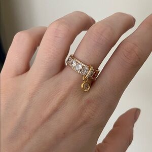 Sterling Silver Gold Coated Women's Ring